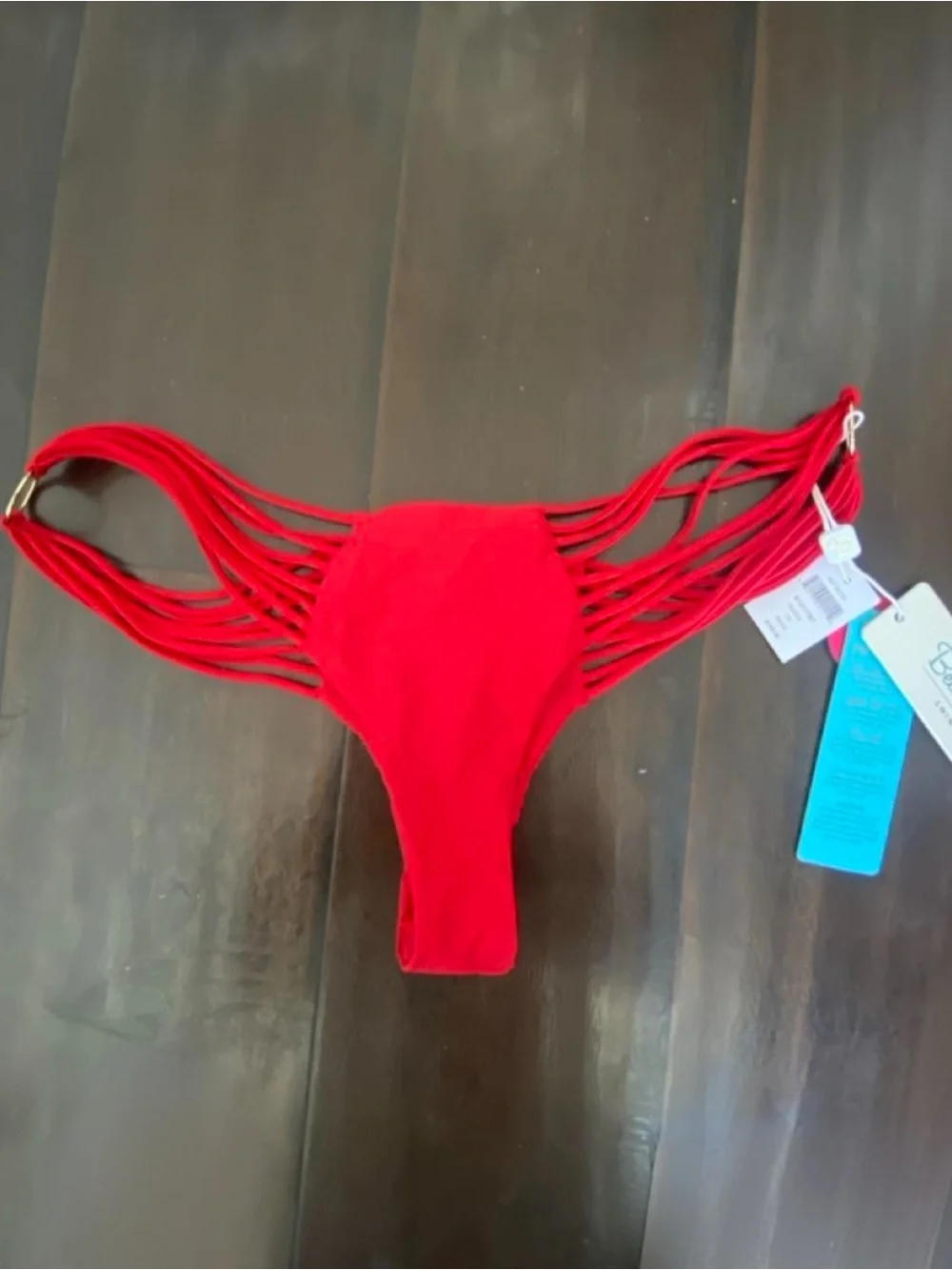 Beach Bunny Indy Tango multi strap oring bikini bottom
